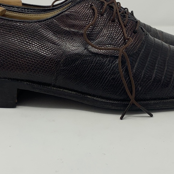Mezlan brown lizard lace up dress shoe main image 7
